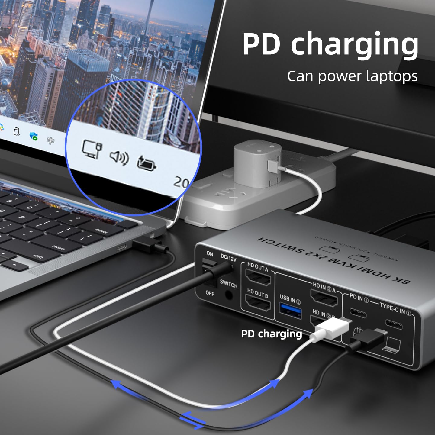 USB C HDMI DP KVM Switch 2 Mon - Kvm Switch Dual Monitor 评论和价格