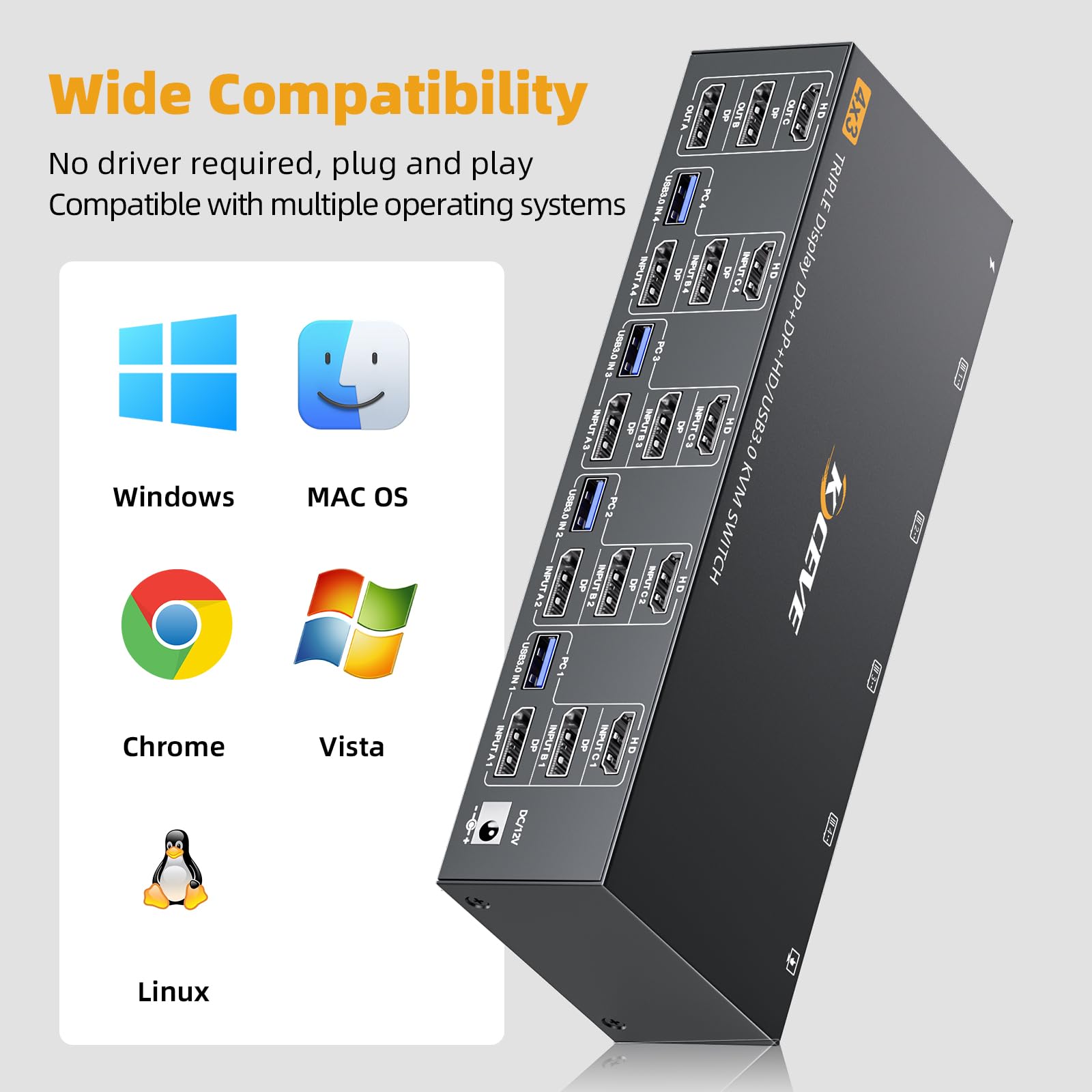 8K@60Hz KVM Switch 4/3/2 Compu - Kvm Switch Dual Monitor 评论和价格