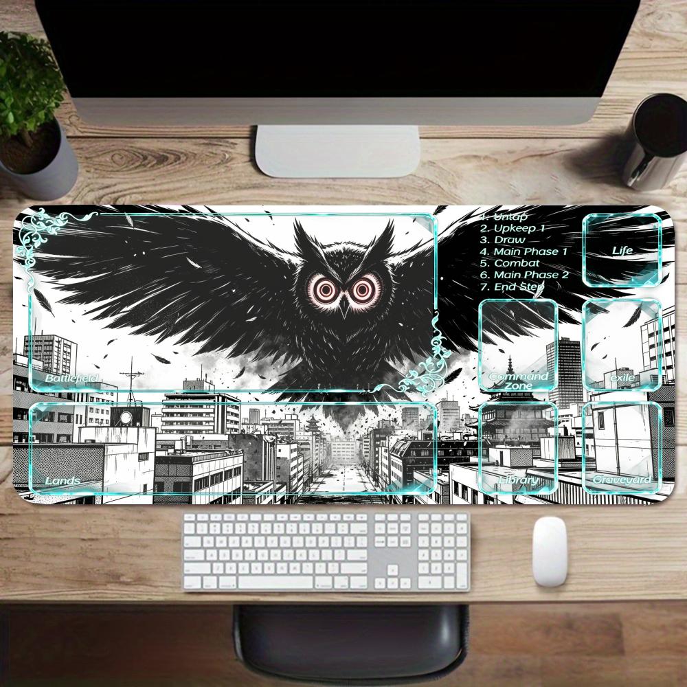 City dark beast playmat cyan t - Office Tech Desk 评论和价格