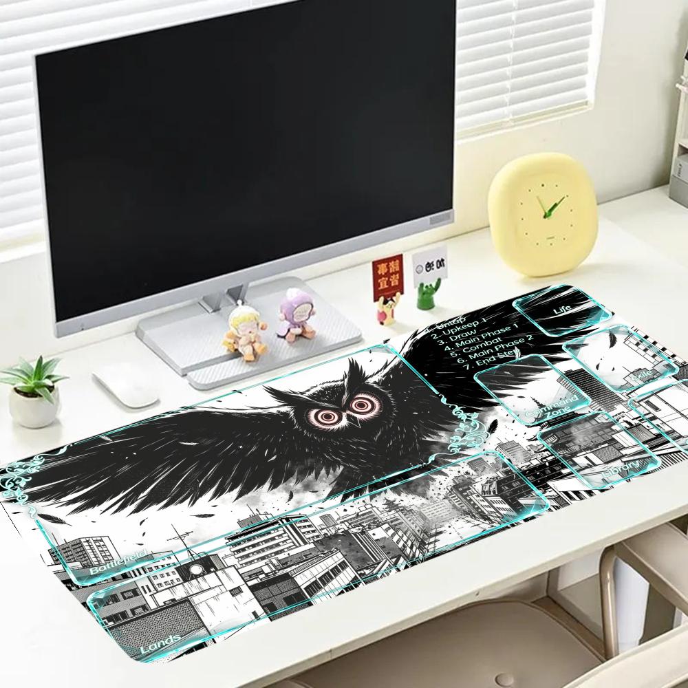 City dark beast playmat cyan t - Office Tech Desk 评论和价格
