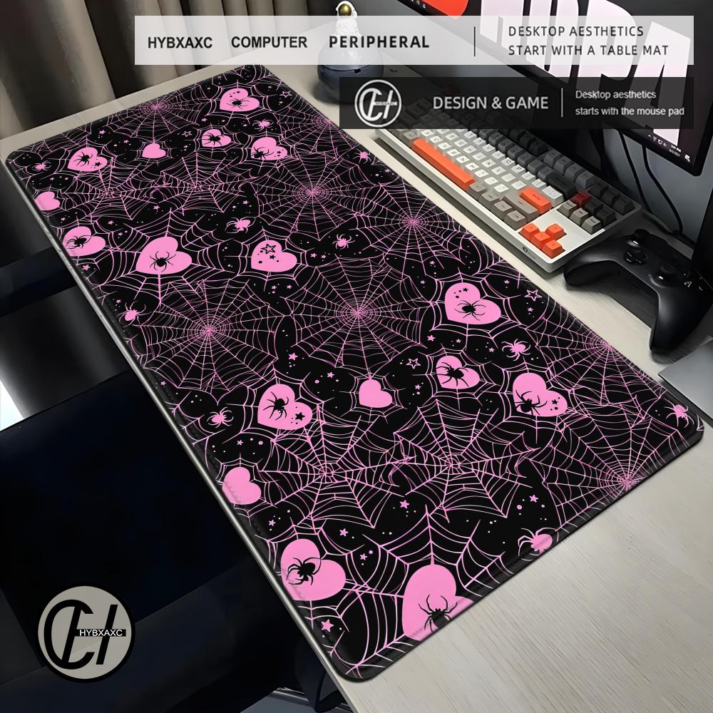 90x40 White or Pink Spiderweb  - Office Tech Desk 评论和价格