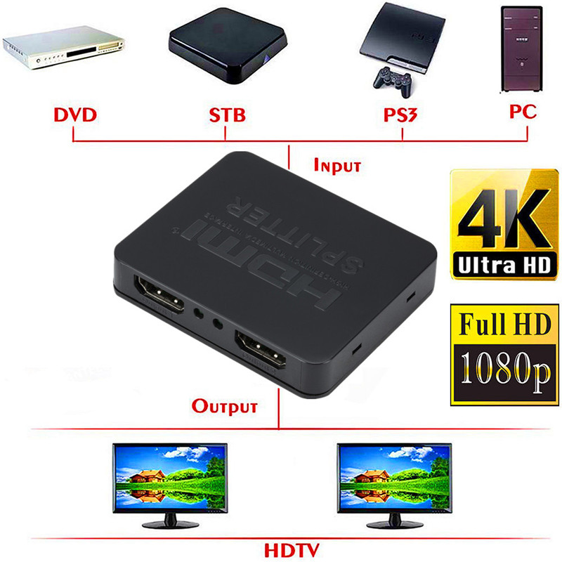 1080p 4K HDMI Splitter Full HD - Kvm Switch Dual Monitor 评论和价格