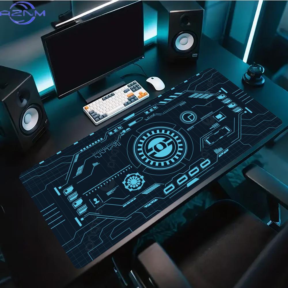 Dark Cyan Sci-Fi Circuit Exten - Office Tech Desk 评论和价格