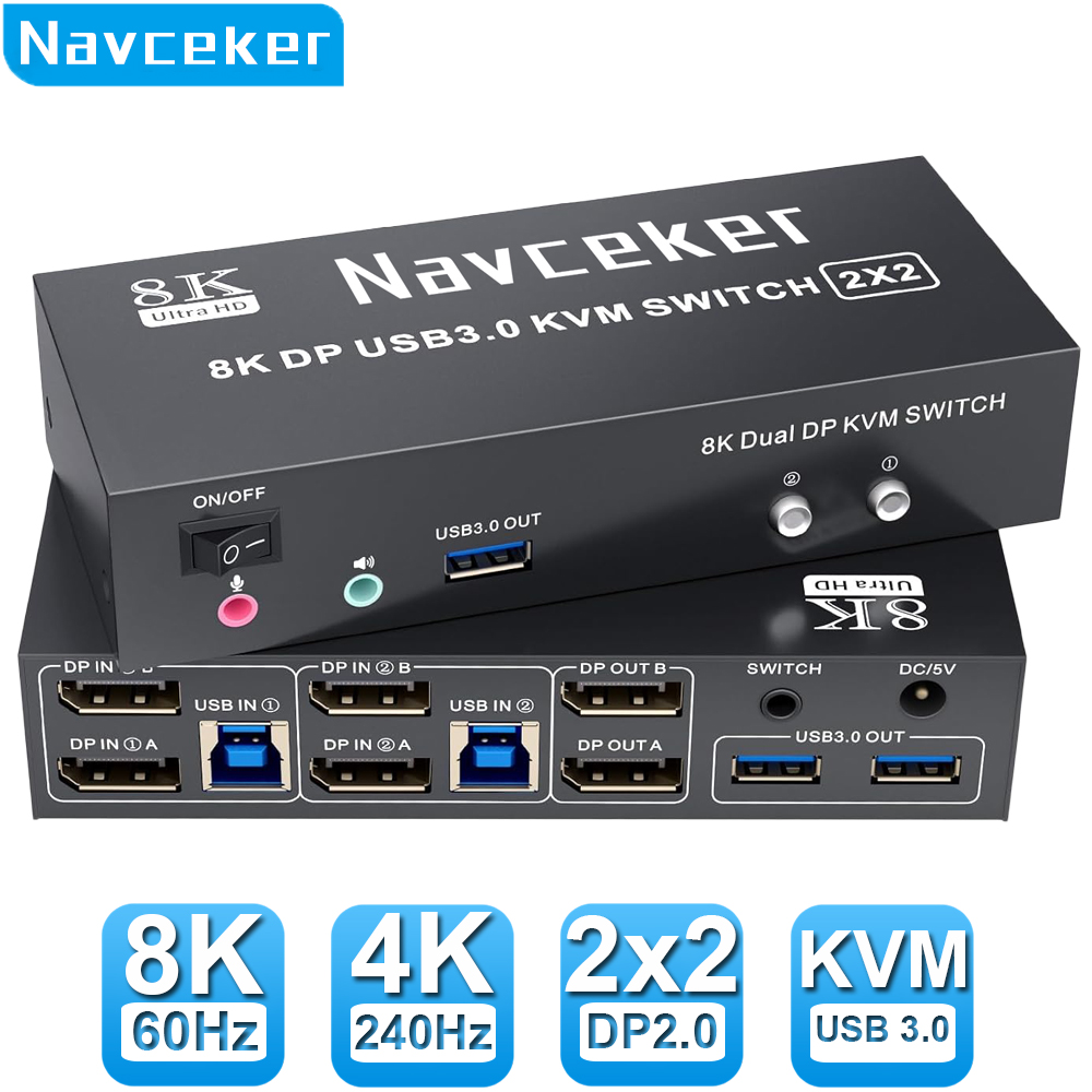 Navceker 4K 240Hz Dual Monitor - Kvm Switch Dual Monitor 评论和价格