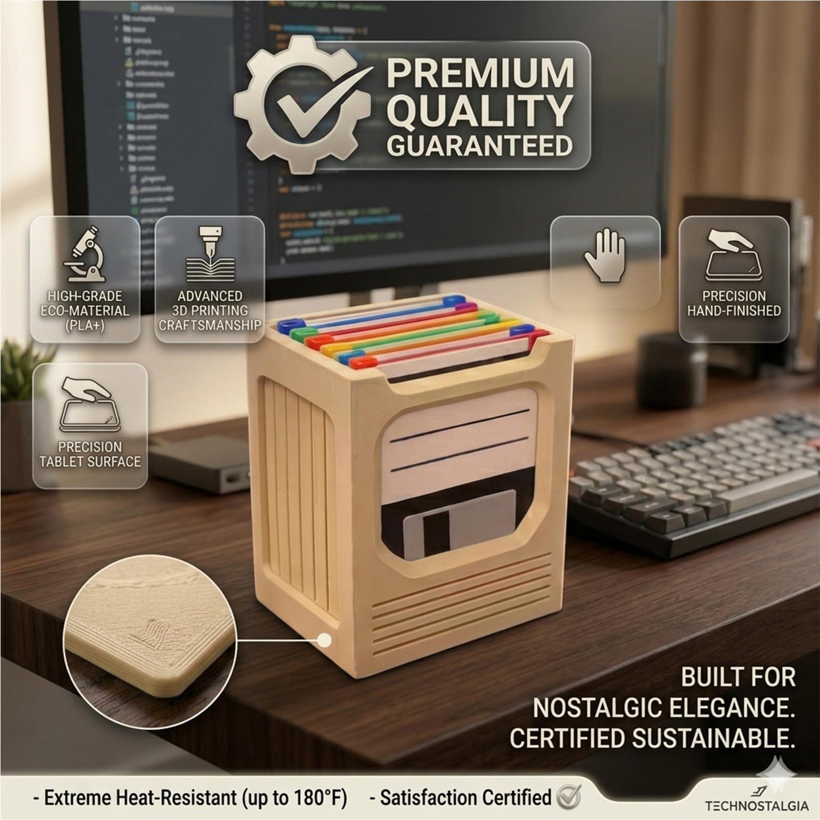 Retro Tech Coaster Holder Set  - Office Tech Desk 评论和价格
