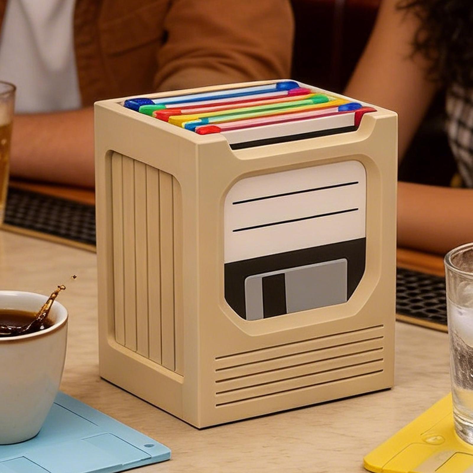 Retro Tech Coaster Holder Set  - Office Tech Desk 评论和价格