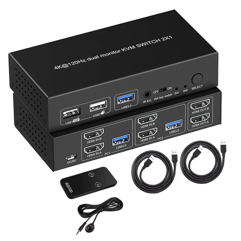 In stock 8K@60Hz 4K@120Hz HDMI - Kvm Switch Dual Monitor 评论和价格